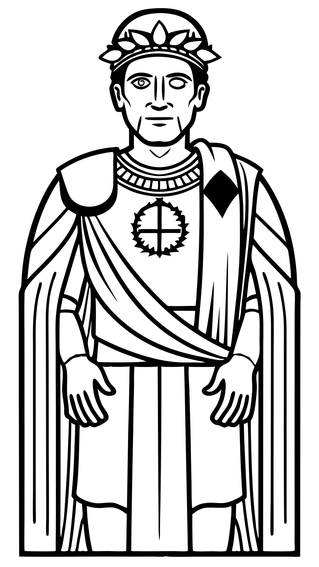 painting of constantine coloring page